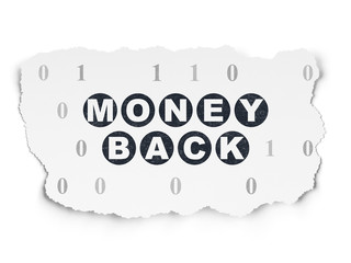 Finance concept: Money Back on Torn Paper background