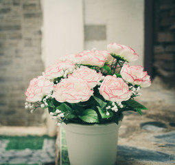 rose flower pot