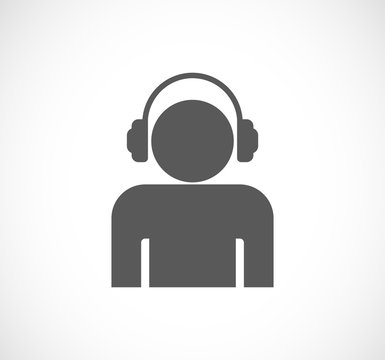 Person Man With Headphones Icon