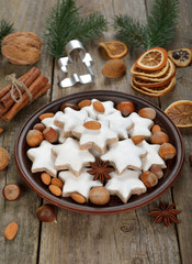 Traditional Christmas cookies zimtsterne