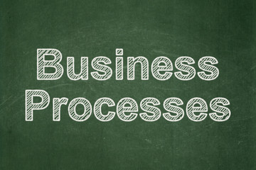 Obraz premium Finance concept: Business Processes on chalkboard background