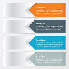 horizontal banner design  Orange , blue, gray color