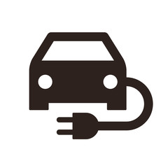 Electric powered car icon