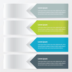 horizontal banner vector   Green, blue, gray color