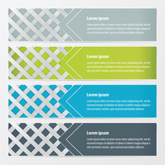 weave banner design  Green, blue, gray color