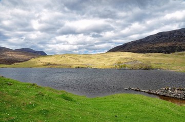 Fototapeta na wymiar Landscape of countryside road in Scotland