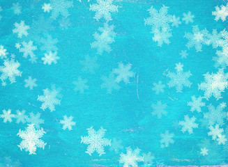 Grunge Christmas background with snowflakes