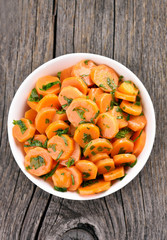 Vegetarian salad with carrot