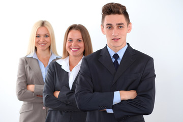 Sensitive young team leader