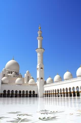 Foto op Plexiglas Sheikh Zayed Mosque (White Mosque) in Abu Dhabi, UAE © frenta