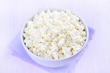 Cottage cheese in bowl