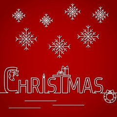 Naklejka premium Christmas Red Background