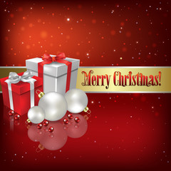 Abstract background with Christmas decorations