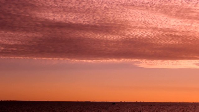 Sea Water Ship on the sea sunset 