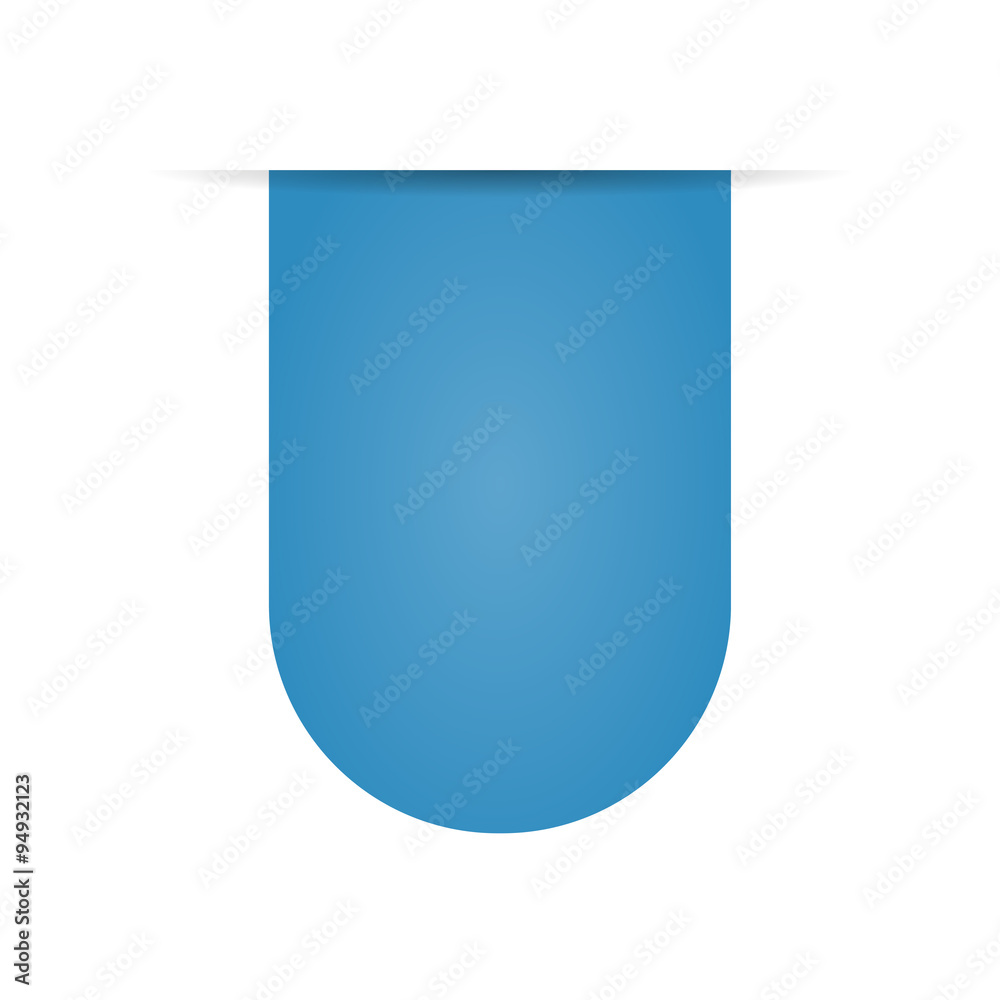 Canvas Prints blue bookmarks on a white background with shadow