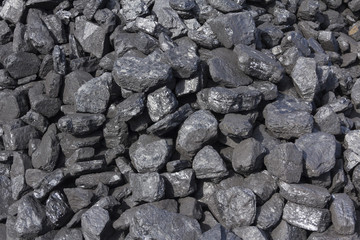 Heap of coal full frame