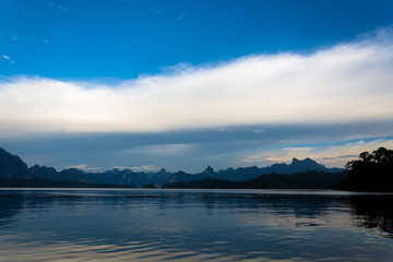 lake with mountain view