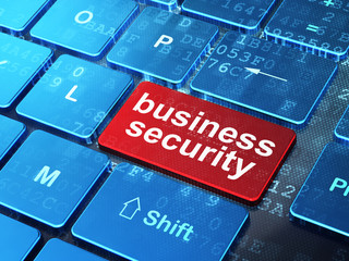 Fototapeta premium Security concept: Business Security on computer keyboard background