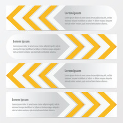  Arrow Banner Design yellow color