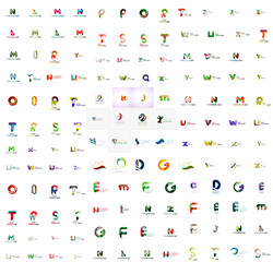 Mega set of letter logos