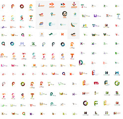 Mega set of letter logos