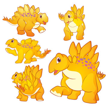 Cute Stegosaurus cartoon