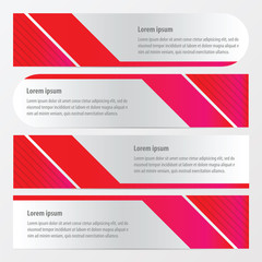 template banner set   pink color