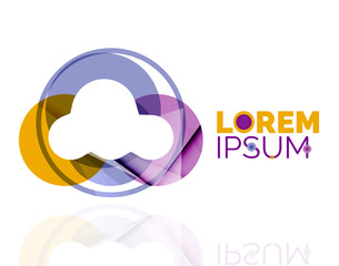 Logo, abstract geometric business icon