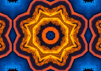 Fototapeta premium Abstract red and yellow kaleidoscope