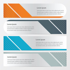 template banner set  Orange , blue, gray color