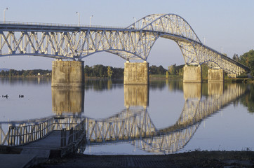 The Lake Champlain Bridge which spans Lake Champlain from New York to Vermont