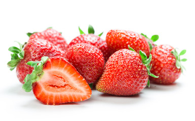 strawberry on white background
