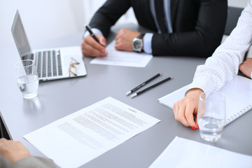 Group of business people working together in office