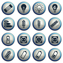 Electricity simply icons