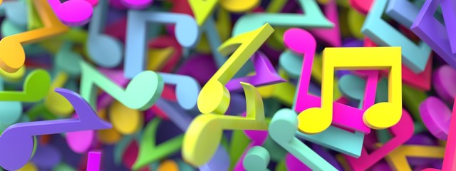 Fototapeta premium Musical notes background