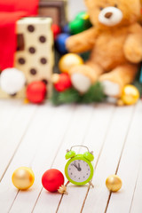 Alarm clock and baubles