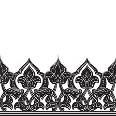 Vector illustration of ornamental seamless border (Arabic style)