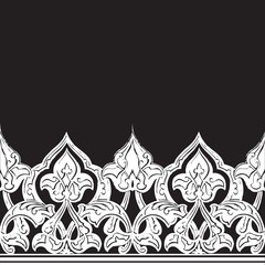 Vector illustration of ornamental seamless border (Arabic style)
