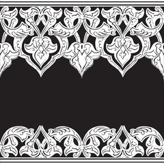 Vector illustration of ornamental seamless border (Arabic style)