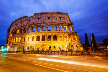 Obraz na płótnie Canvas Colosseum, Rome, Italy. Twilight view of Colosseo in Rome