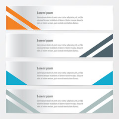 moden banner   Orange , blue, gray color