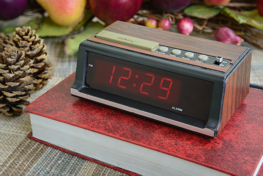 classic digital alarm clock old condition