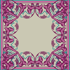 Vector ornate frame in Eastern style.