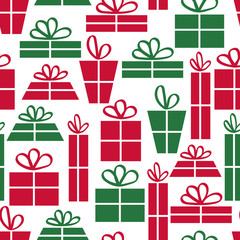 White pattern with gifts