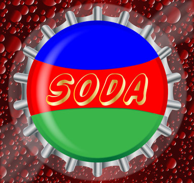 Soda Bottle Cap With Bubbles