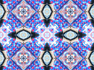 Fototapeta na wymiar purple blue abstract kaleidoscope
