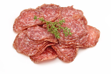 Aufgeschnittene Bergsalami