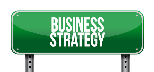 Business Strategy road sign concept
