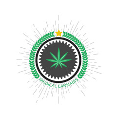 Medical cannabis logo. Medical marijuana logo. Medical marijuana