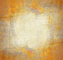 Grunge and rusty yellow wall background